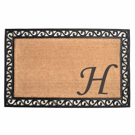 Monogram Door Mat, Coir, Black, Natural, 30 in W x 48 in L